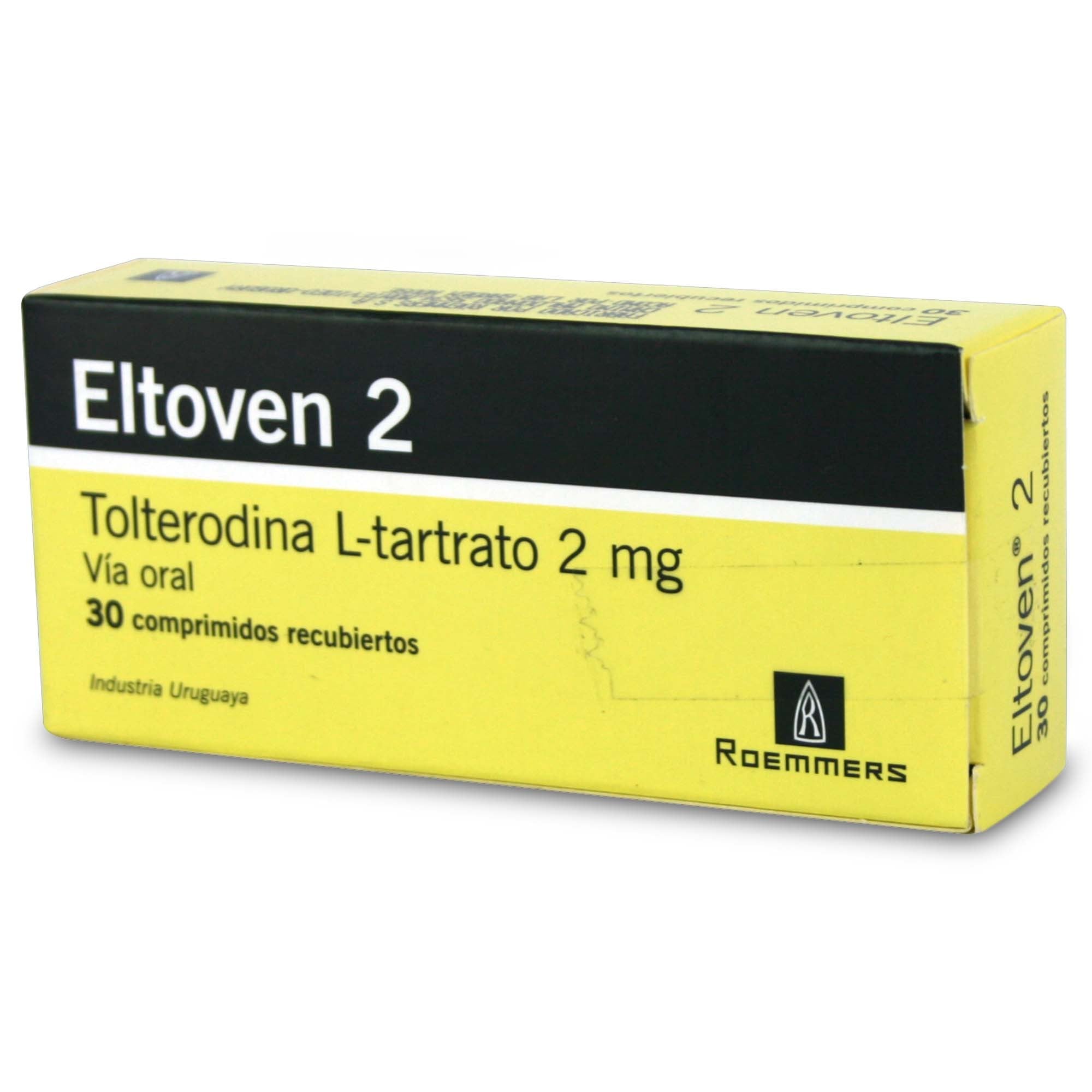 Eltoven Tolterodina 2 mg 30 Comprimidos Recubierto