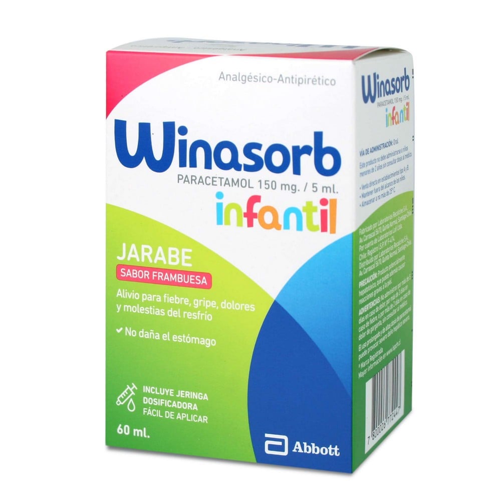 Winasorb Paracetamol 150 mg/5mL Jarabe 60 mL
