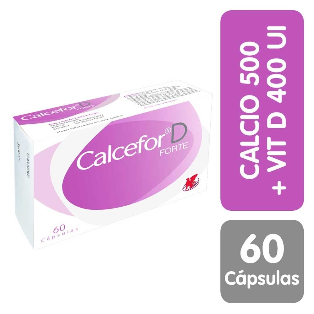 Calcefor D Forte Calcio 1250 mg 60 Cápsulas