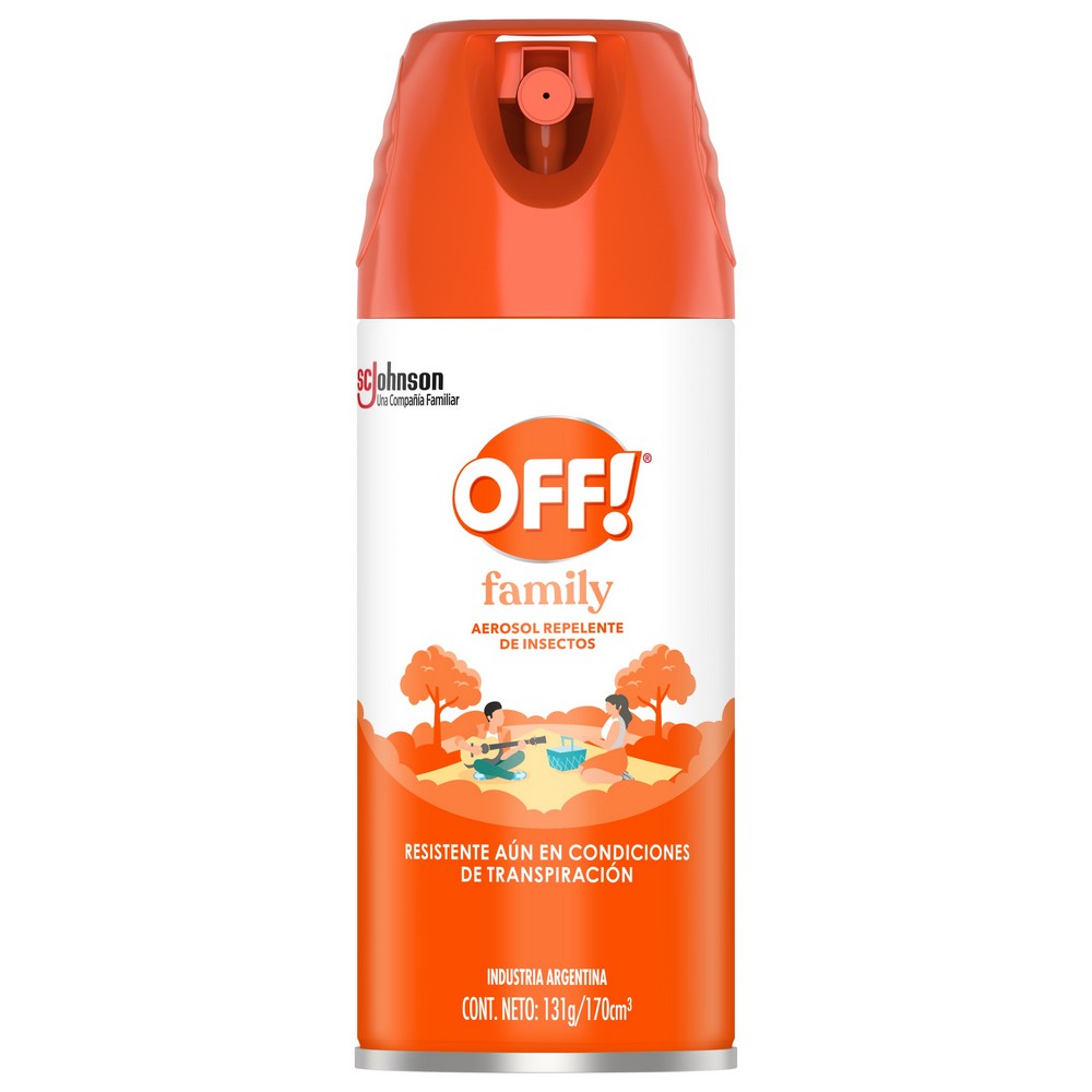 Off Family Aerosol Repelente de Insectos Resistente a Transpiración 170mL