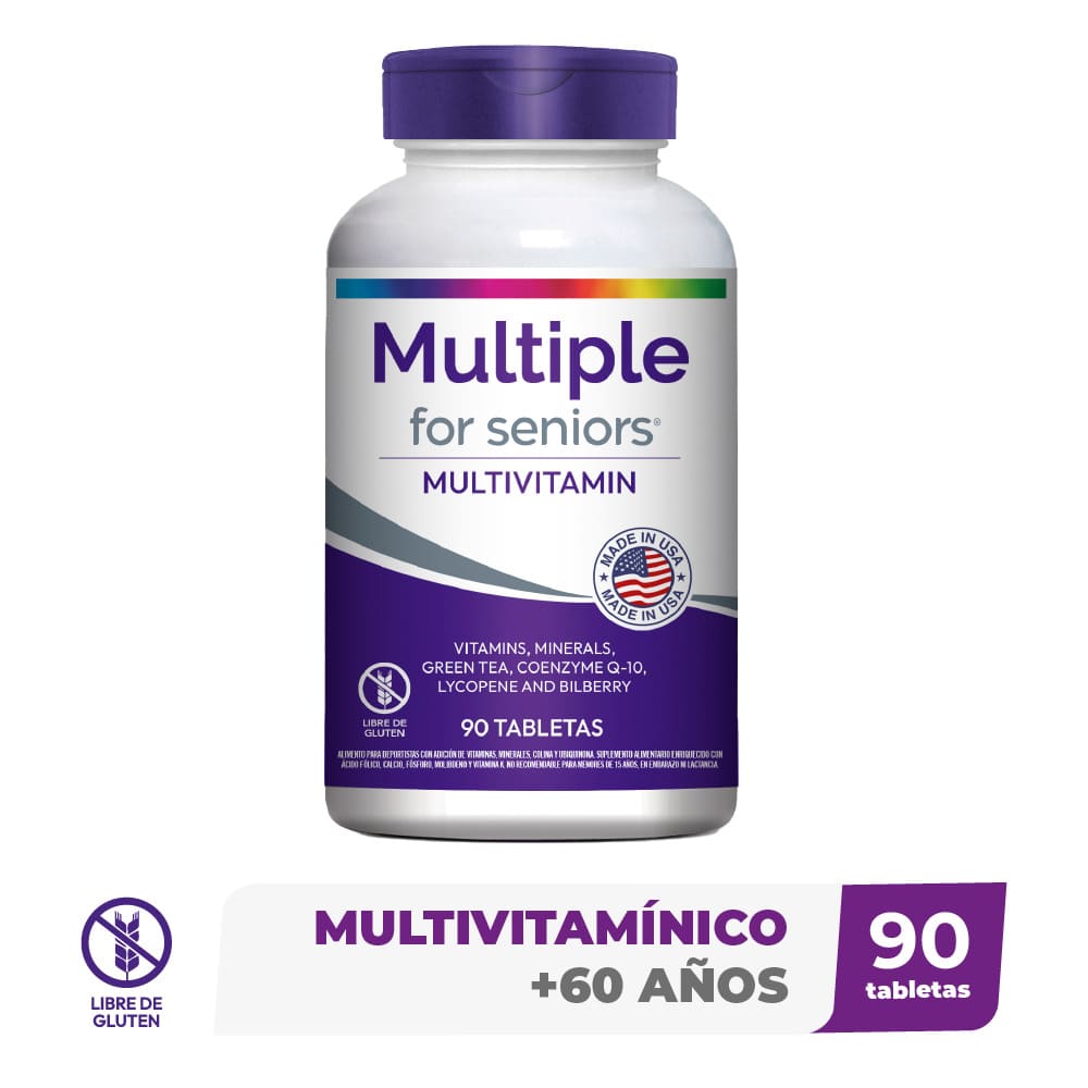 Multivitamínico Multiple for Seniors 90 comprimidos