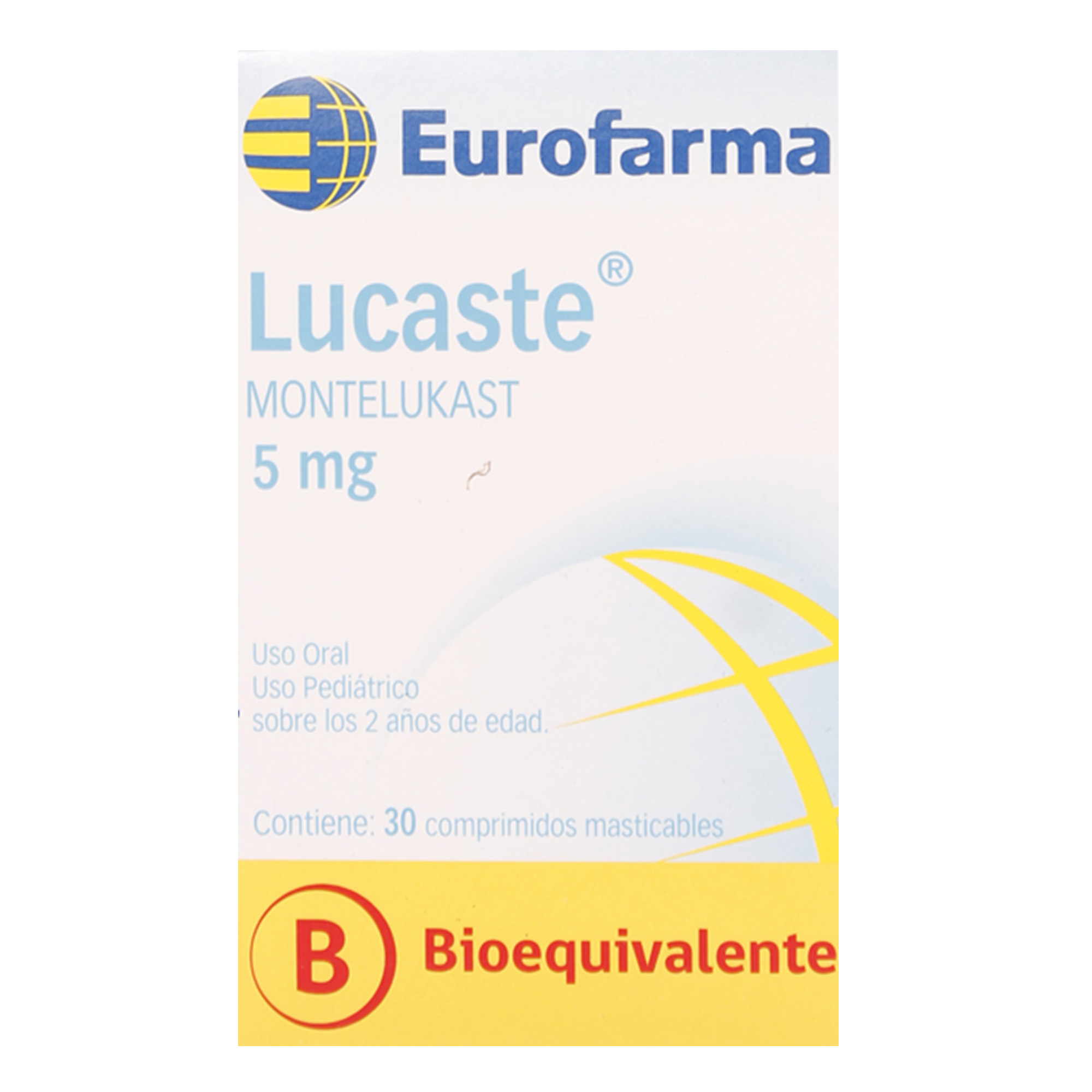 Lucaste Montelukast 5 mg 30 Comprimidos Masticable