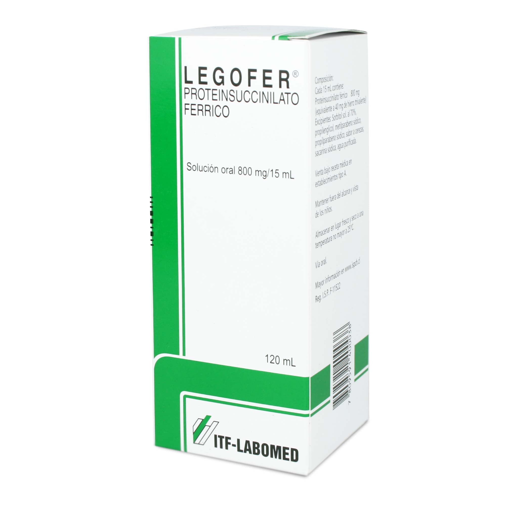 LEGOFER SOLUCIÓN ORAL 40 mg/15 mL (PROTEINSUCCINILATO DE HIERRO)