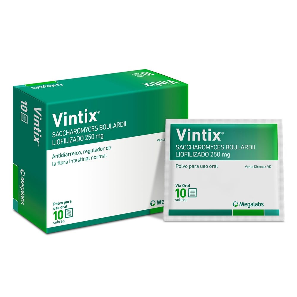 Vintix Saccharomyces Boulardii 250 mg Polvo para Uso Oral 10 Sobres
