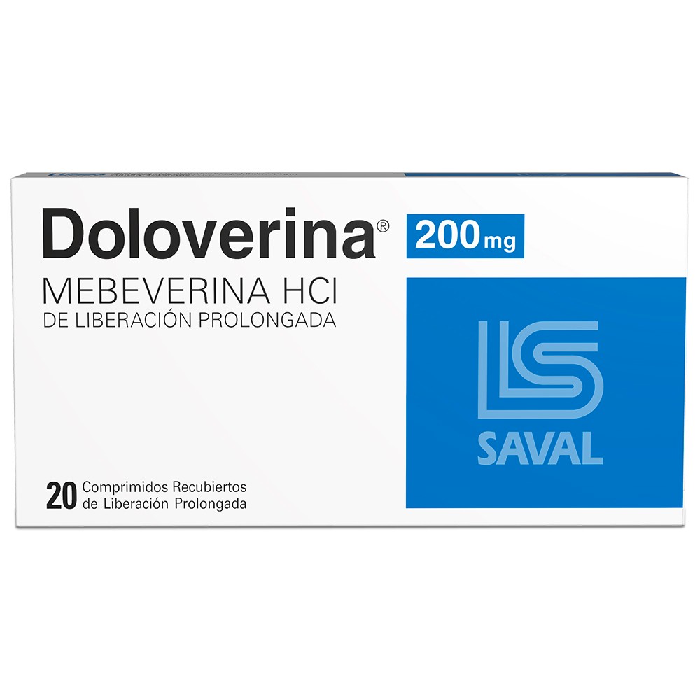Doloverina Mebeverina 200 mg 20 Comprimidos de Liberación Prolongada