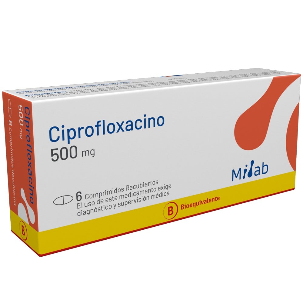 Ciprofloxacino 500 mg 6 Comprimidos