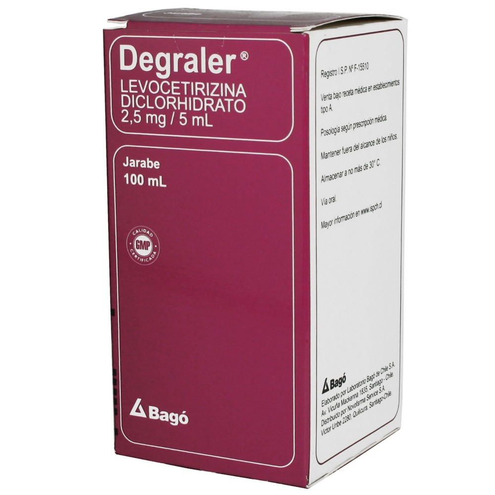 Degraler Levocetirizina 2,5 mg / 5 mL Jarabe 100 mL