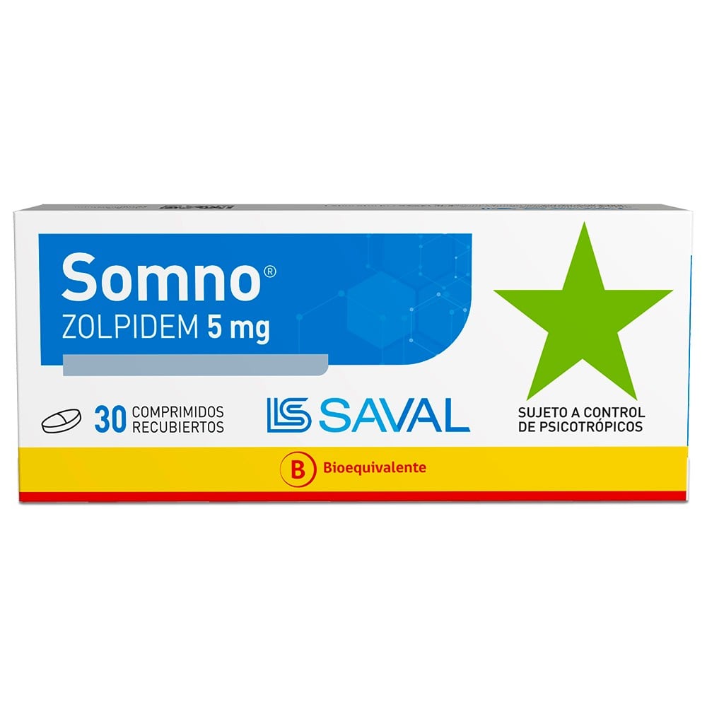 Somno Zolpidem 5 mg 30 Comprimidos