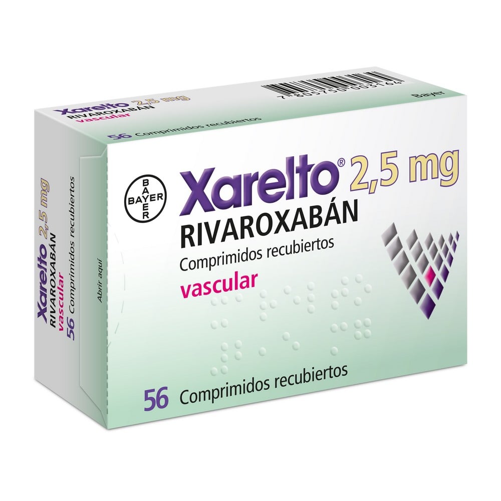 XARELTO COMPRIMIDOS RECUBIERTOS 2,5 mg (RIVAROXABAN)