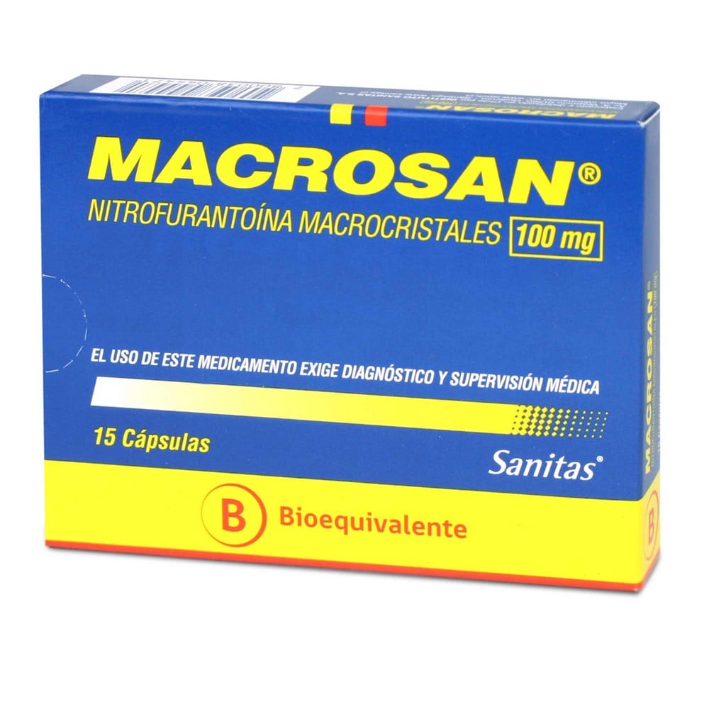 Macrosan Nitrofurantoina 100 mg 15 Cápsulas