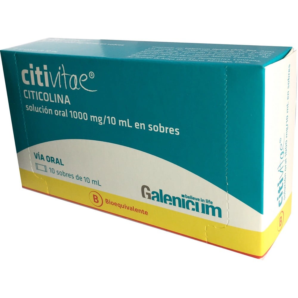 Citivitae Citicolina 1000 mg / 10 mL Solución Oral 10 Sobres