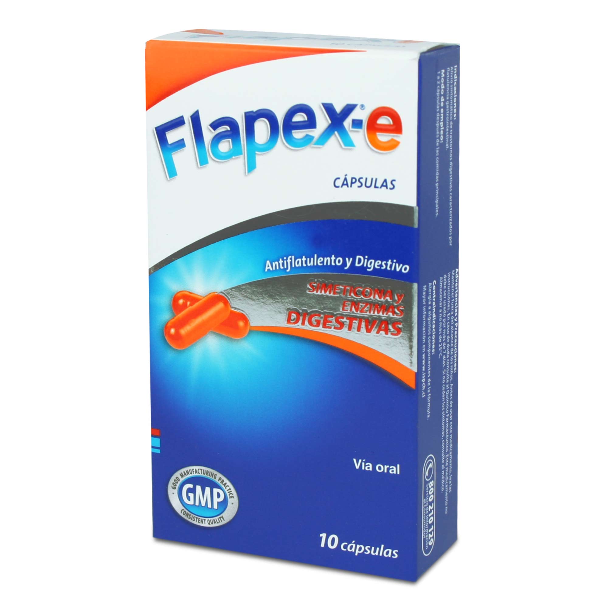 Flapex-E Pancreatina 100 mg 10 Cápsulas