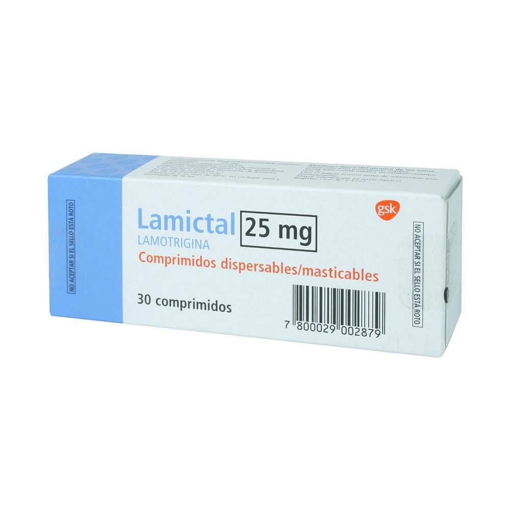 Lamictal Lamotrigina 25 mg 30 Comprimidos dispersables