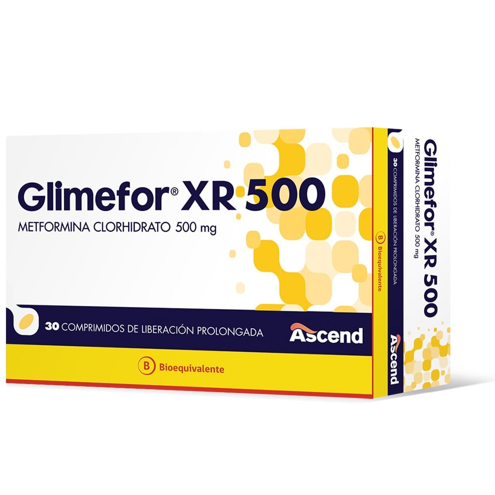 Glimefor XR Metformina 500 mg 30 Comprimidos