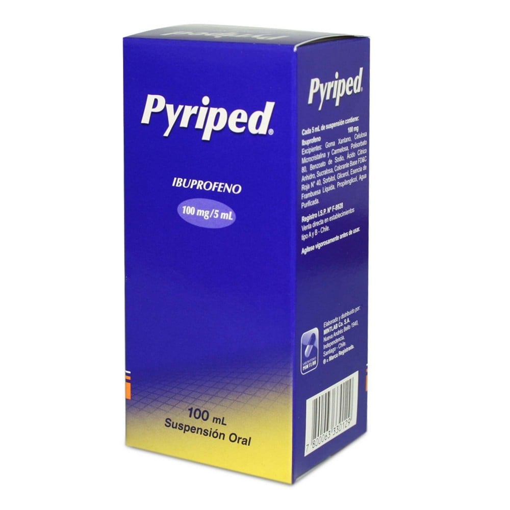 Pyriped Ibuprofeno 100 mg/5mL Suspensión 100 mL