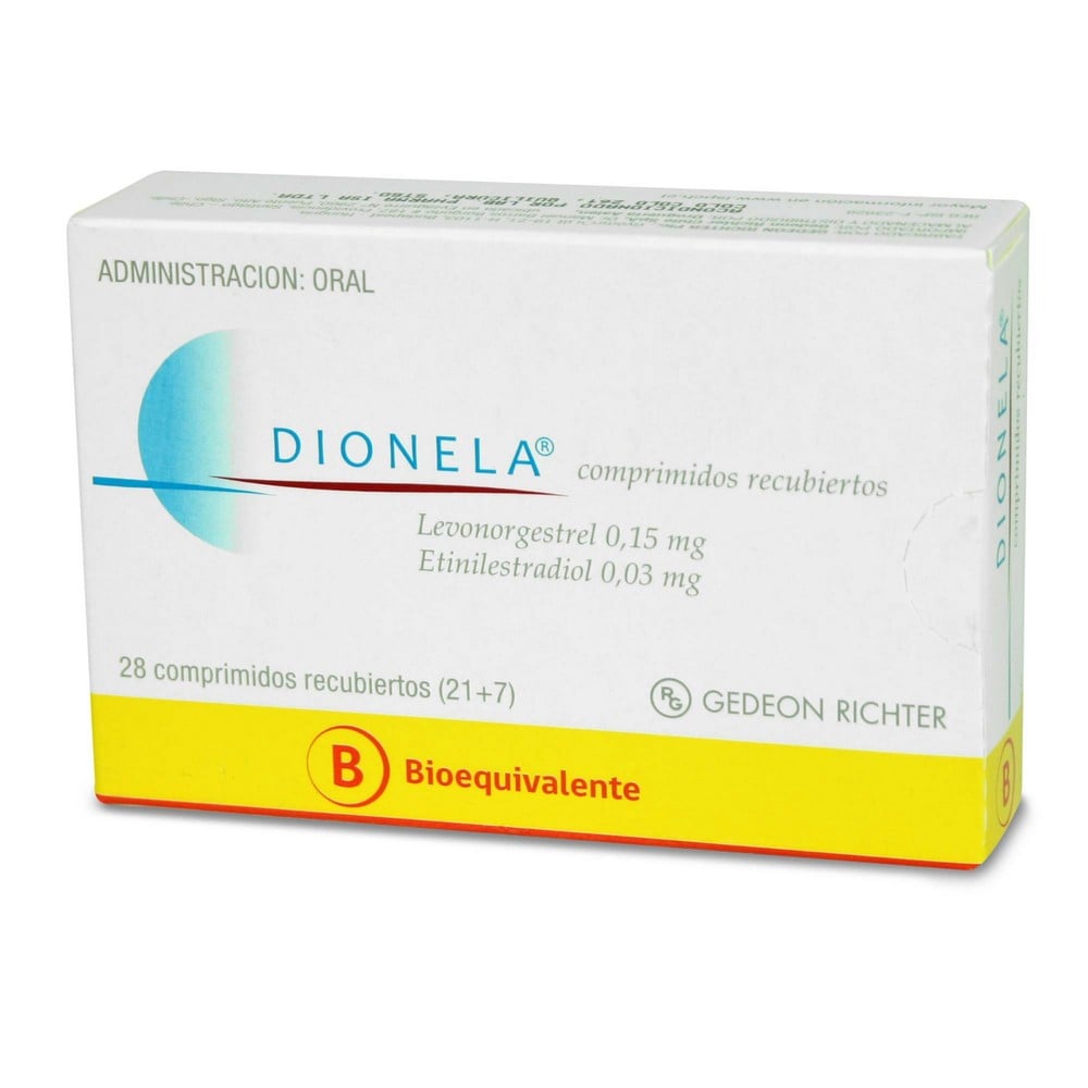 Dionela Levonorgestrel 0,15 mg 28 Comprimidos Recubiertos