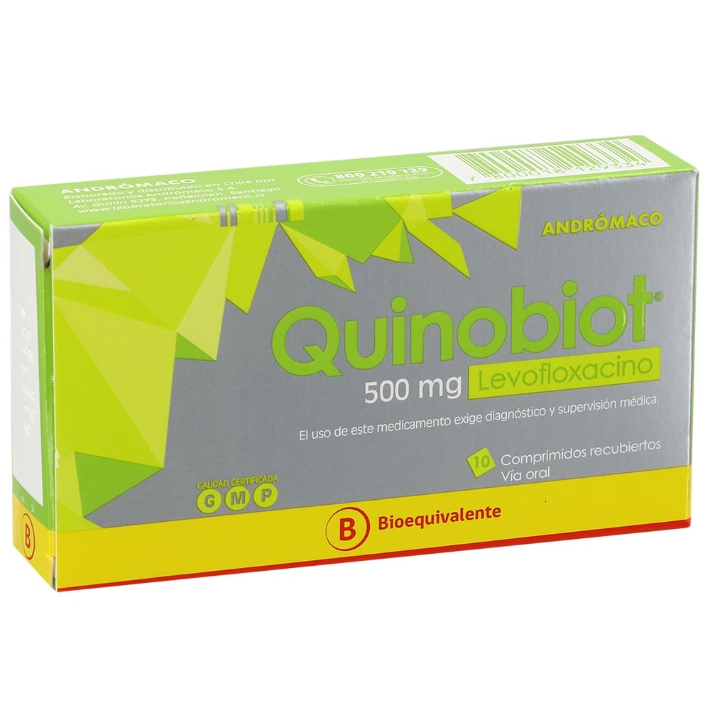 QUINOBIOT COMPRIMIDOS RECUBIERTOS 500 mg (LEVOFLOXACINO)