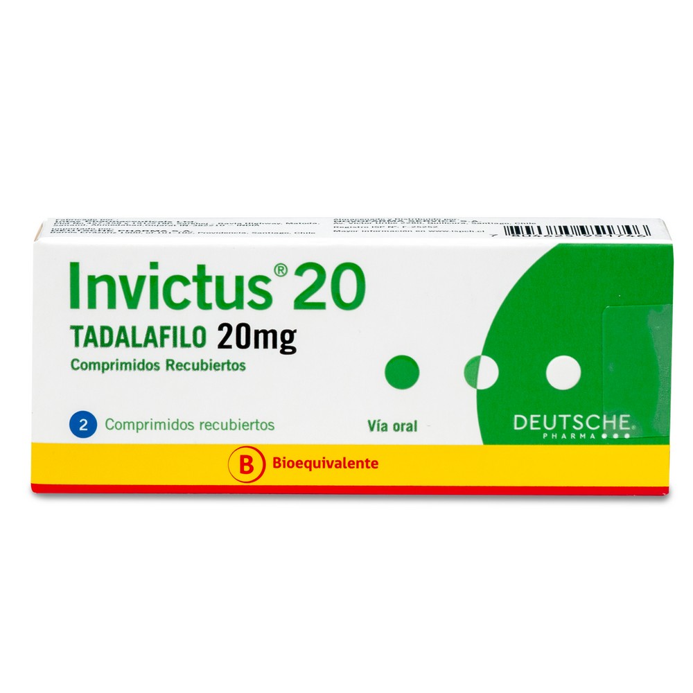 Invictus Tadalafilo 20 mg 2 Comprimidos Recubiertos