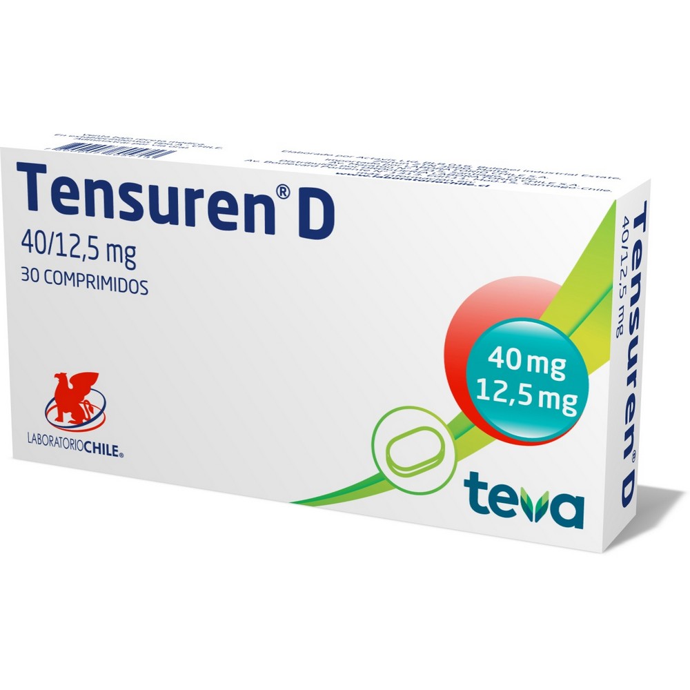 Tensuren D 40/12,5 Telmisartán 40 mg / Hidroclorotiazida 12,5 mg 30 Comprimidos