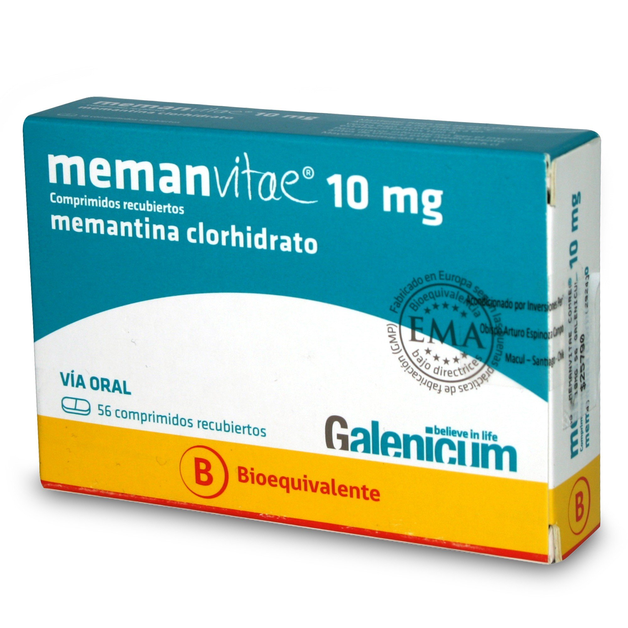 Memanvitae Memantina 10 mg 56 Comprimidos Recubierto