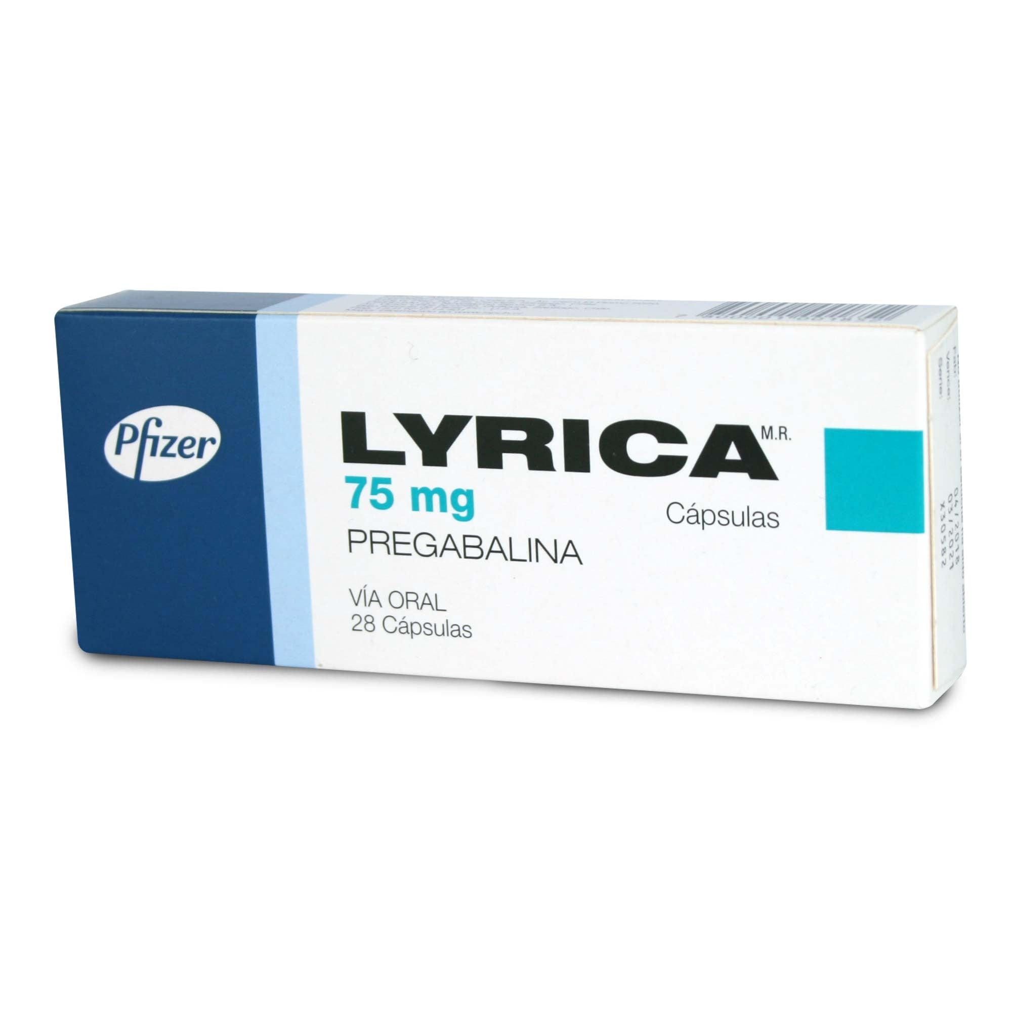 Lyrica Pregabalina 75 mg 28 Cápsulas