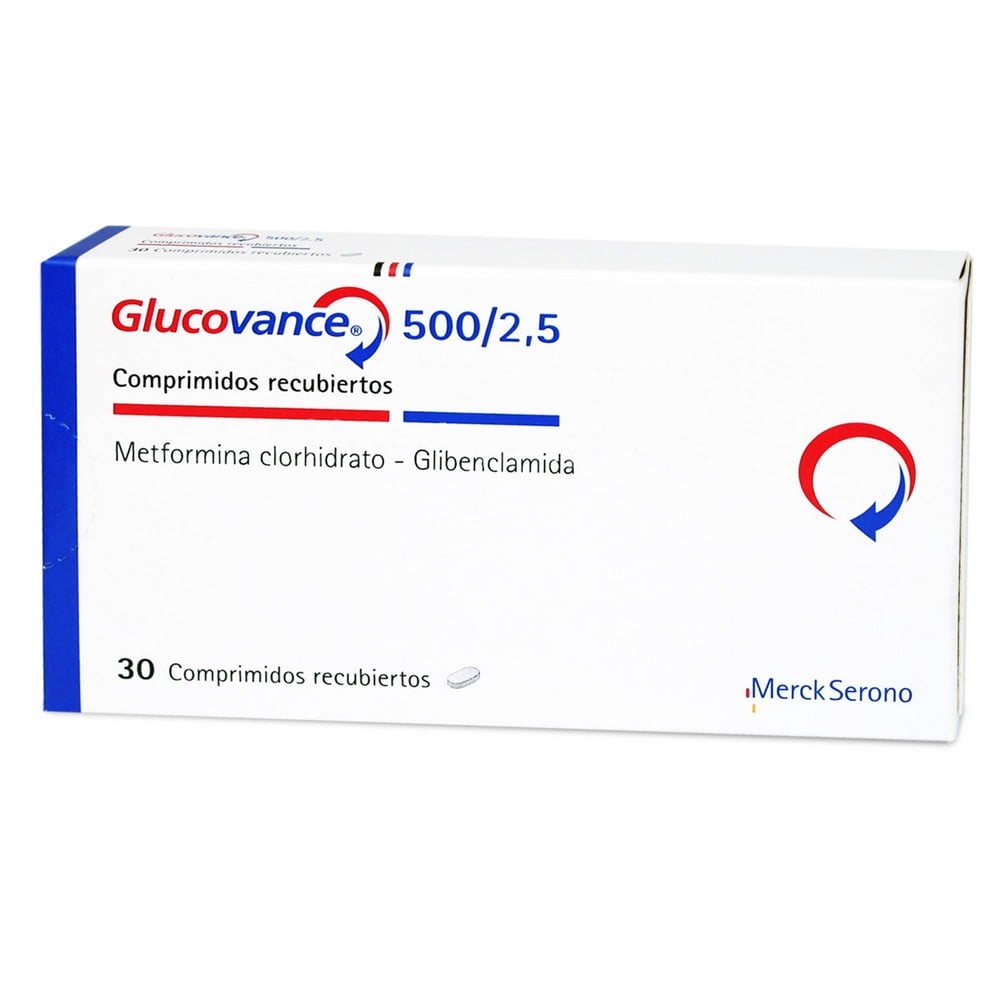 Glucovance Metformina 2,5 mg 30 Comprimidos