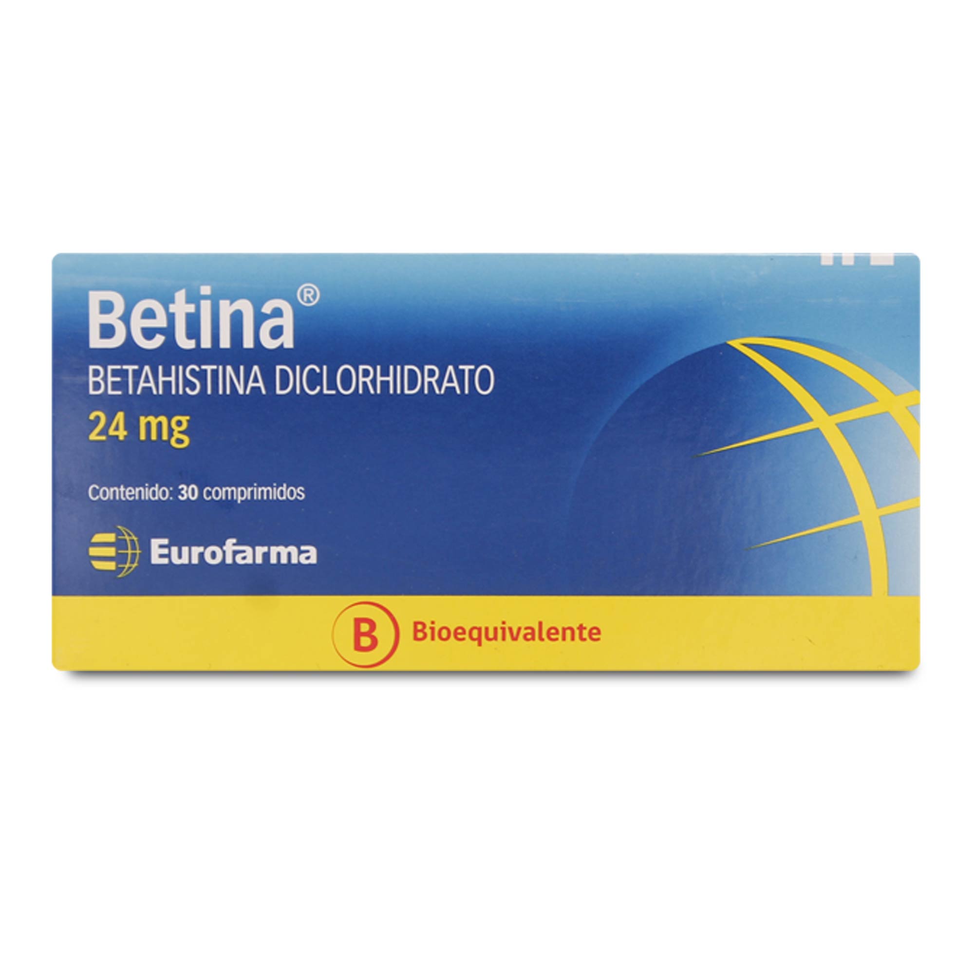 Betina Betahistina 24 mg 30 Comprimidos