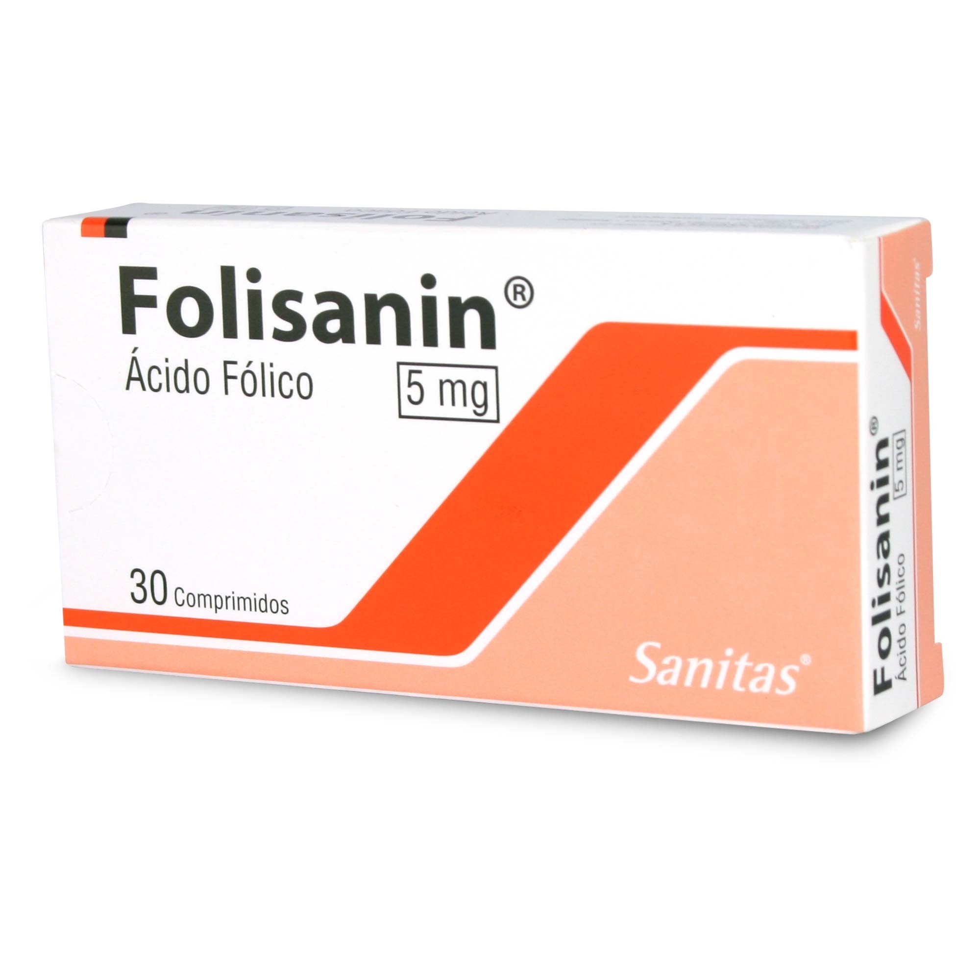 Folisanin Acido Folico 5 mg 30 Comprimidos
