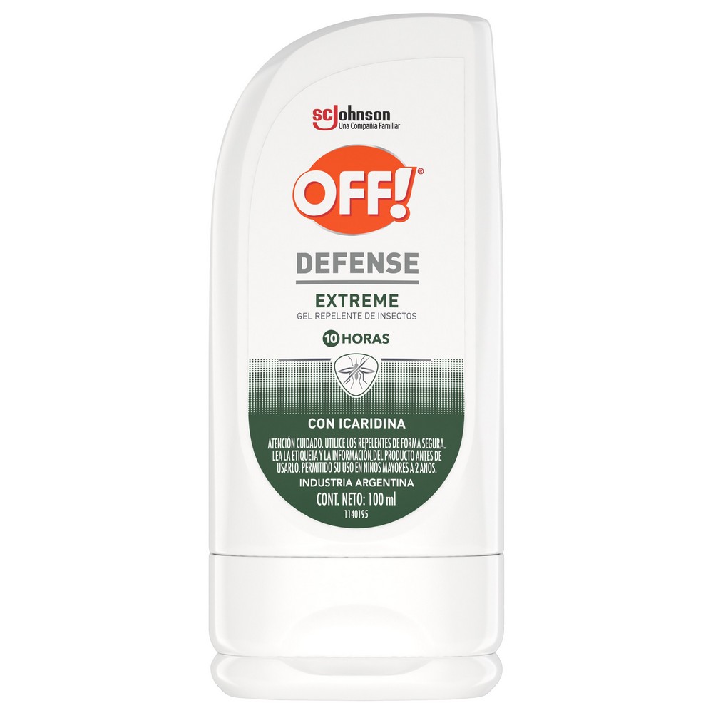 Off Defense Extreme Gel Repelente Insectos Con Icaridina 10 Horas 100mL