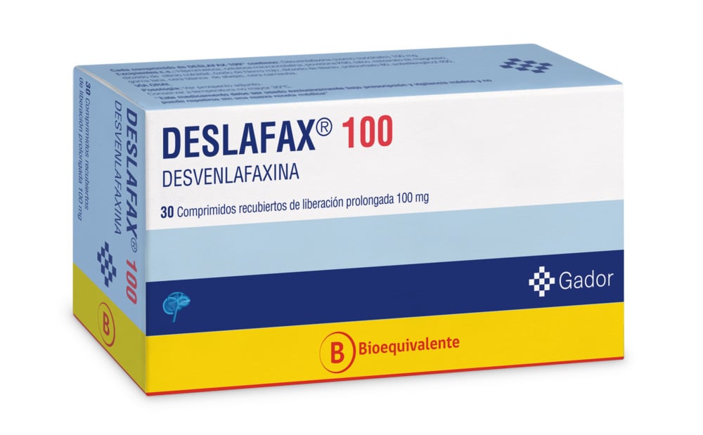 Deslafax Desvenlafaxina 100 mg 30 Comprimidos