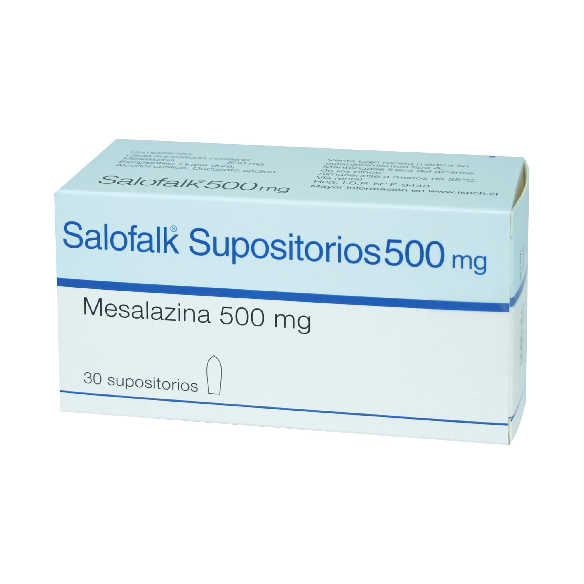 Salofalk  Mesalazina 500 mg 30 Supositorios