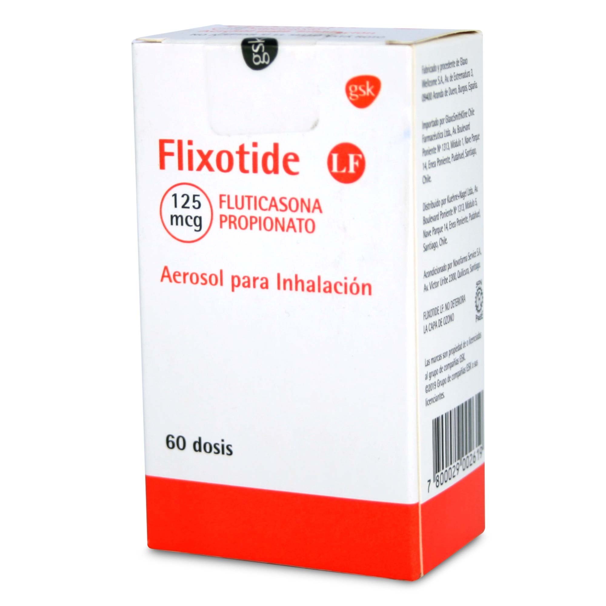 Flixotide Lf Fluticasona Propionato 125 mcg/DS Inhalador Bucal 60 Dosis