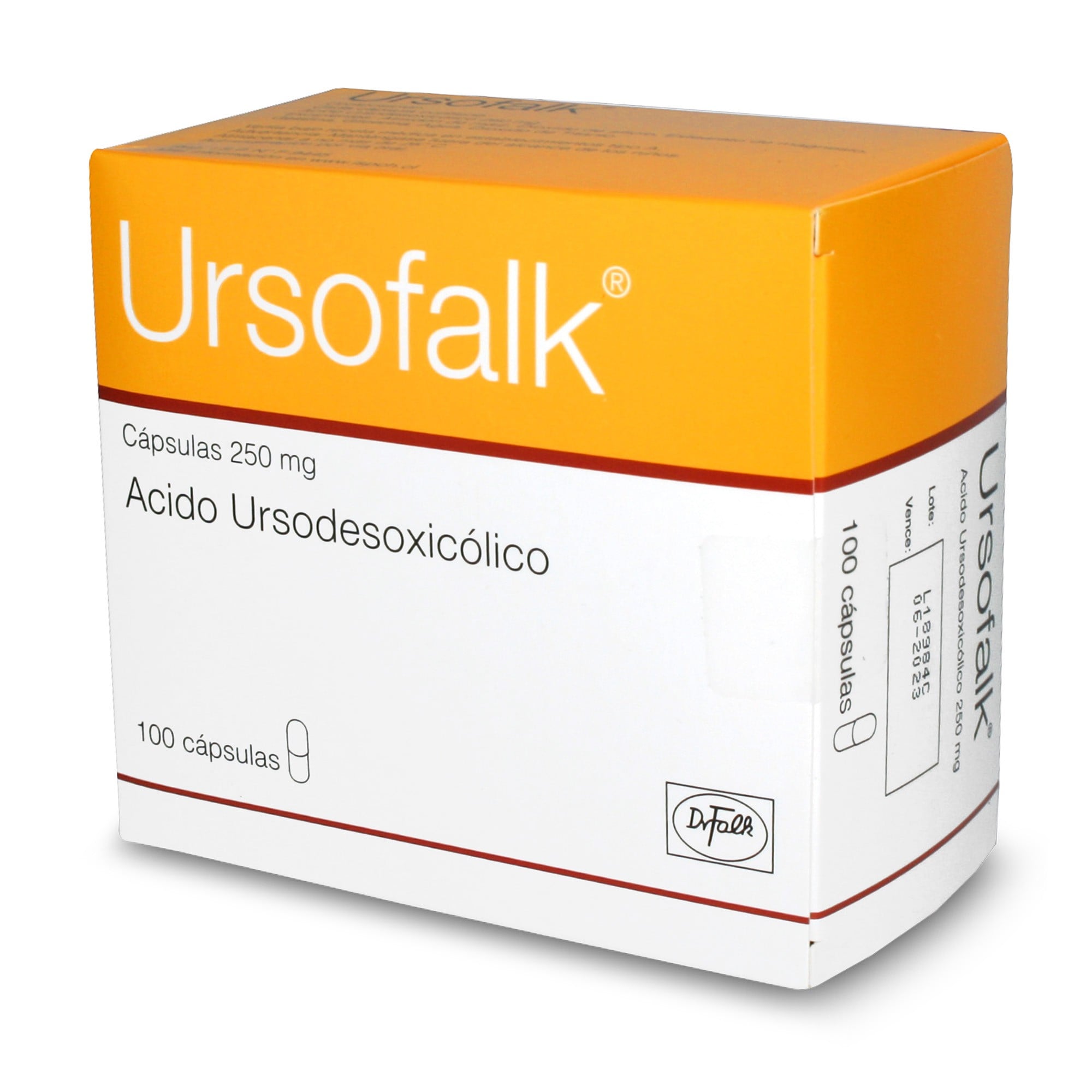 Ursofalk Acido Ursodeoxicolico 250 mg 100 Capsulas