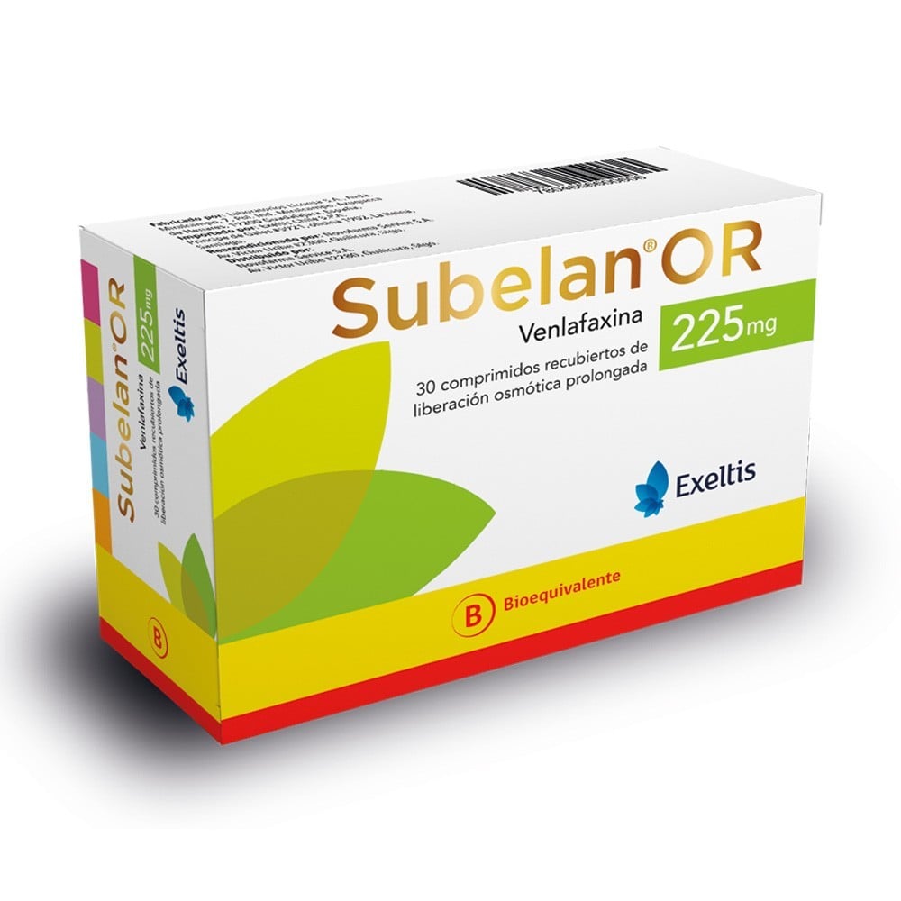 Subelan Venlafaxina 225 mg 30 Comprimidos Prolongados