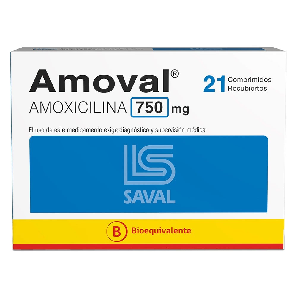 Amoval Amoxicilina 750 mg 21 Comprimidos
