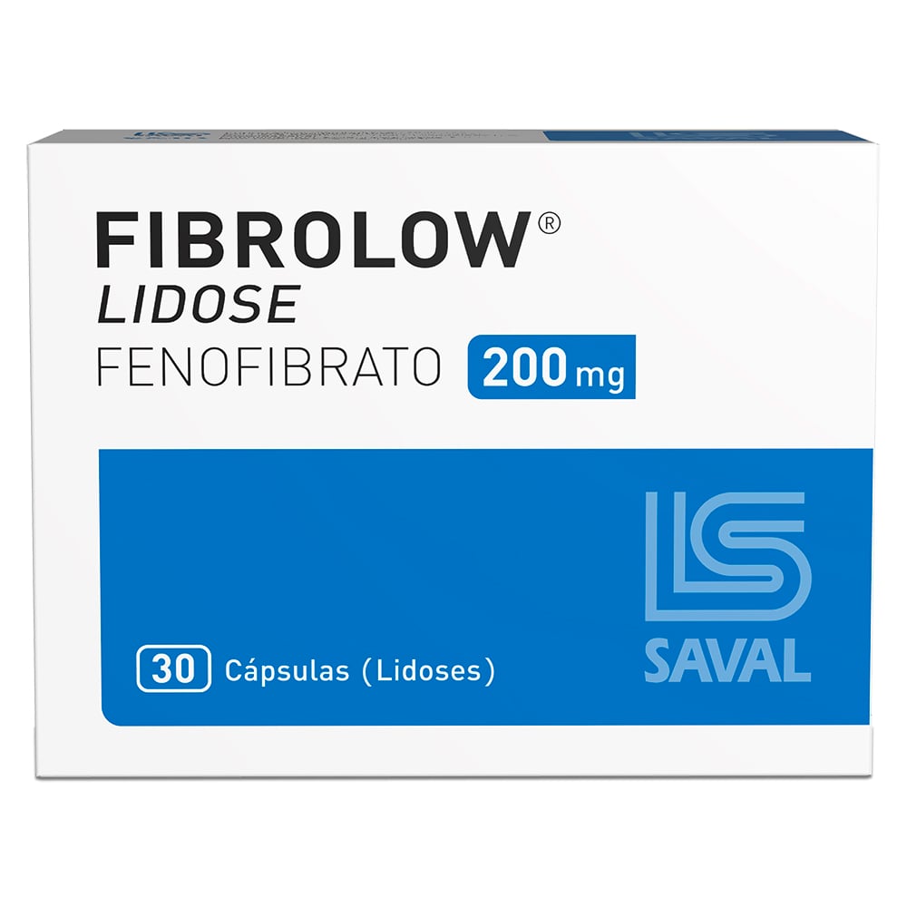 Fibrolow Fenofibrato 200 mg 30 Cápsulas