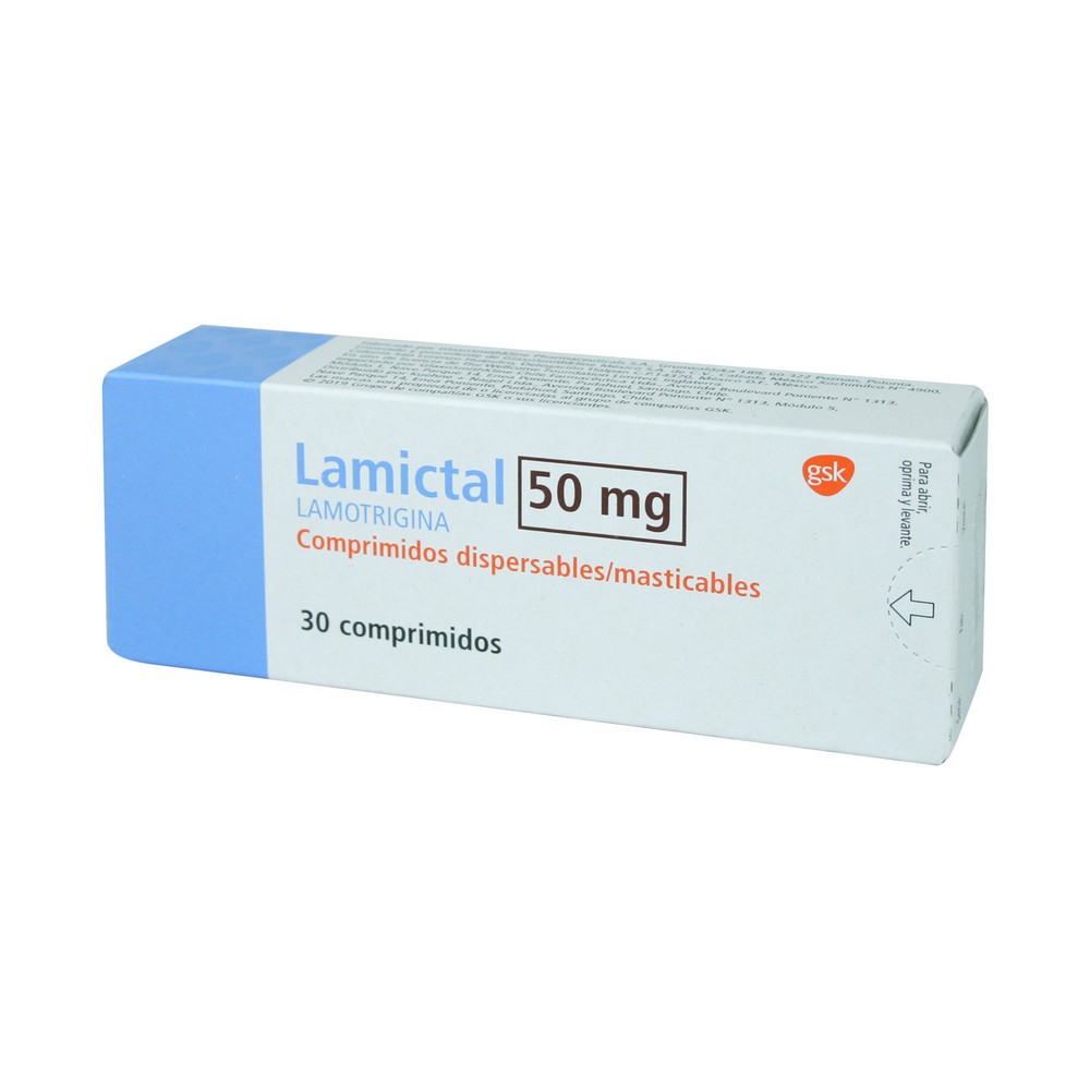Lamictal Lamotrigina 50 mg 30 Comprimidos Masticables
