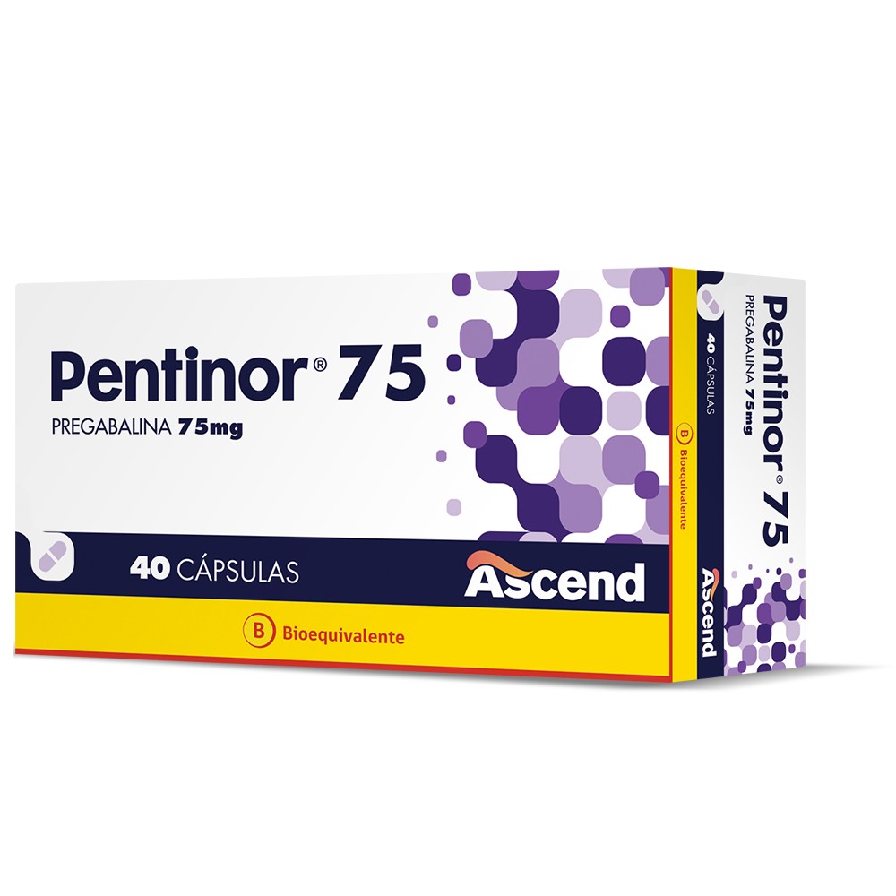 Pentinor Pregabalina 75 mg 40 Cápsulas