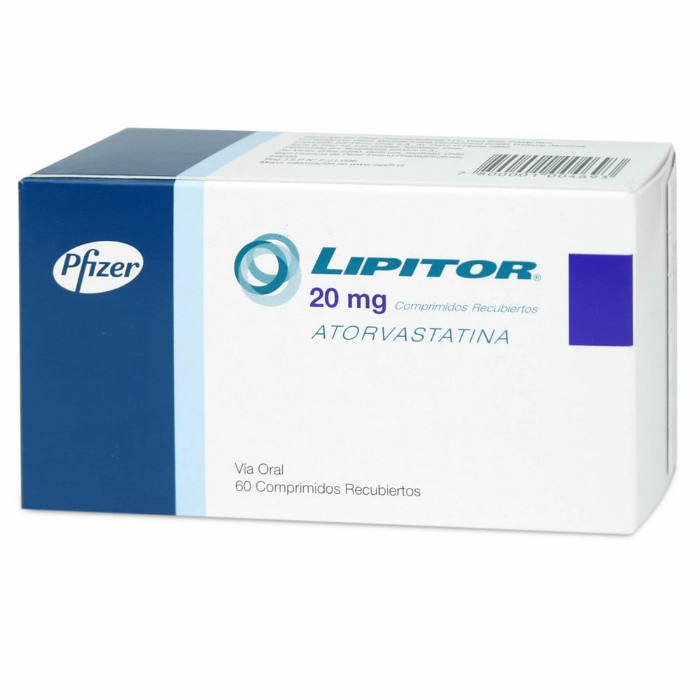 Lipitor Atorvastatina 20 mg 60 Comprimidos