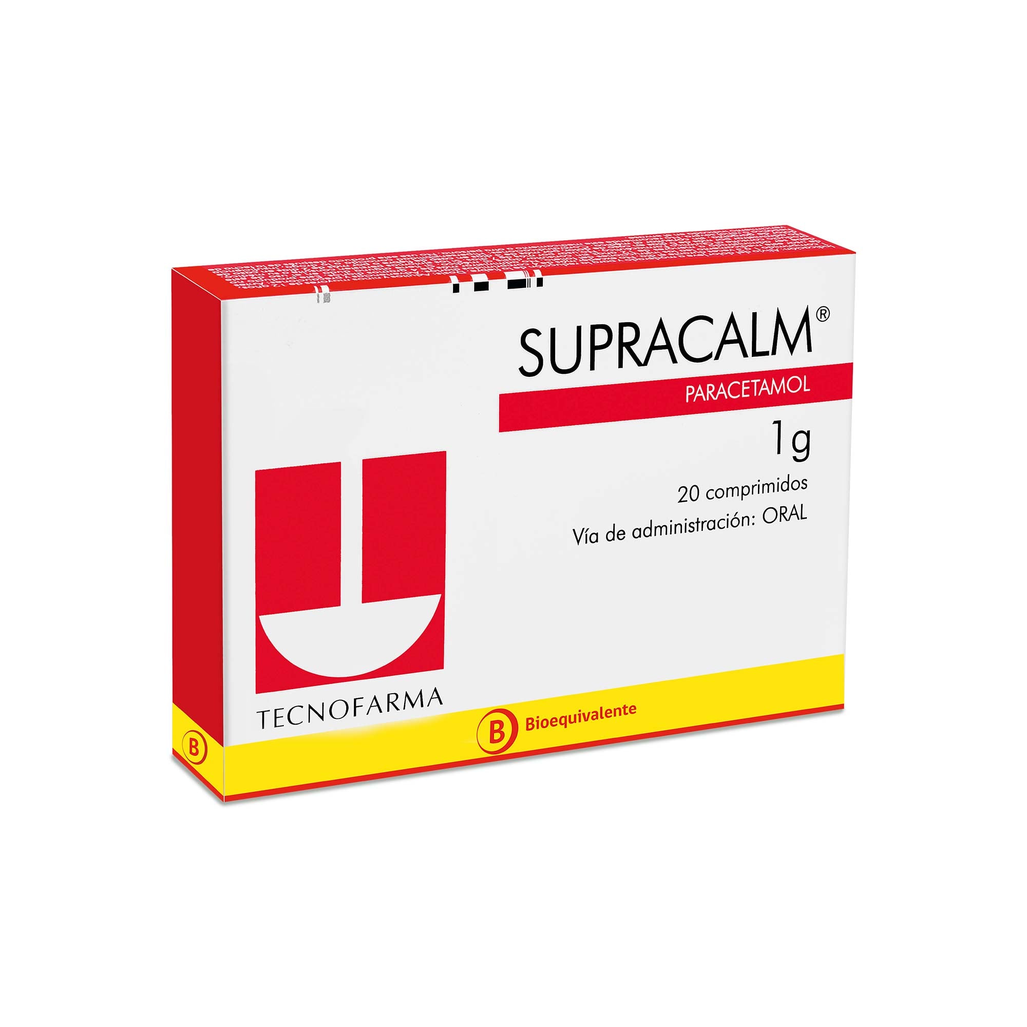 Supracalm Paracetamol 1000 mg 20 Comprimidos Recubierto