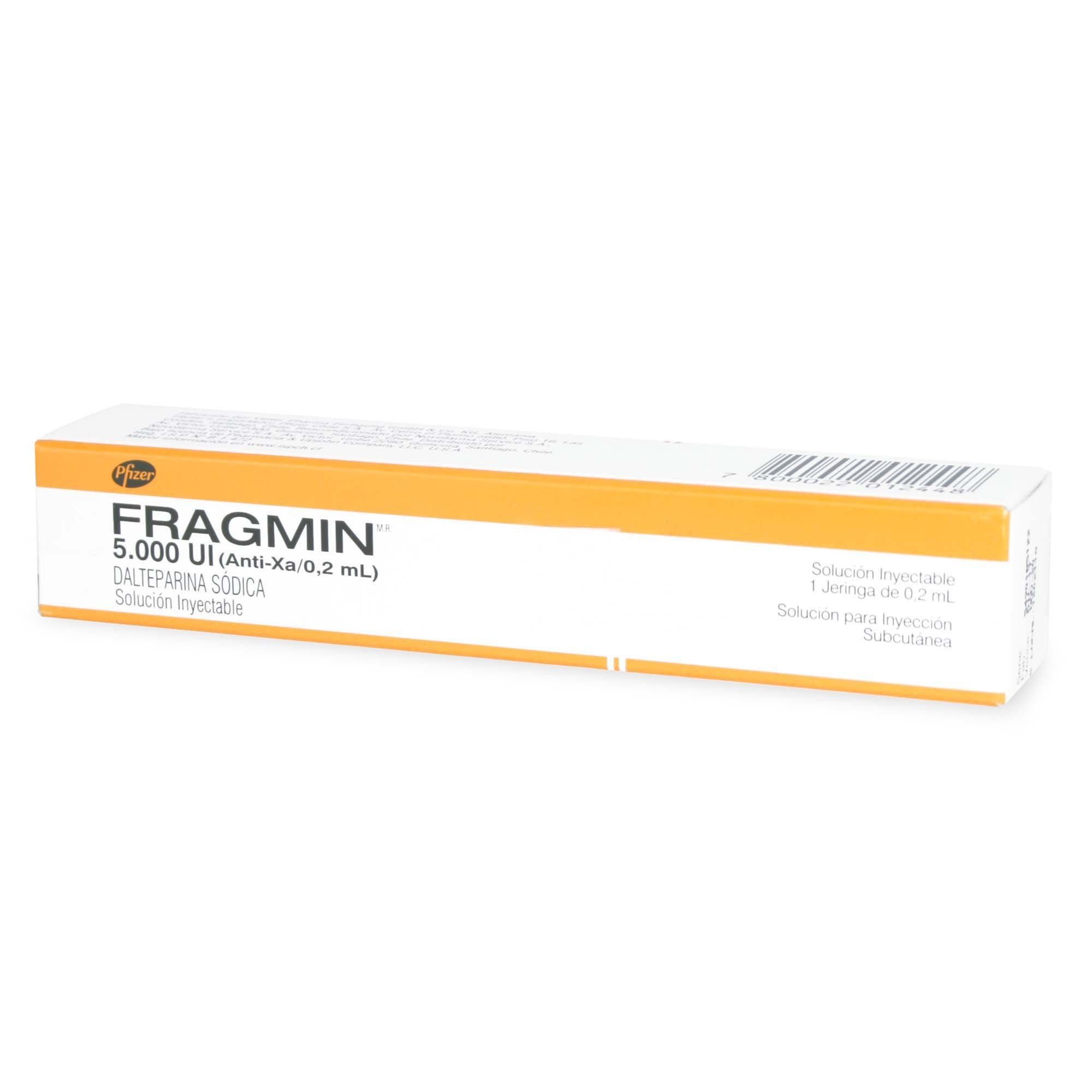 FRAGMIN SOLUCIÓN INYECTABLE 10.000 U.I. antiXa /1 mL (dalteparina sódica)