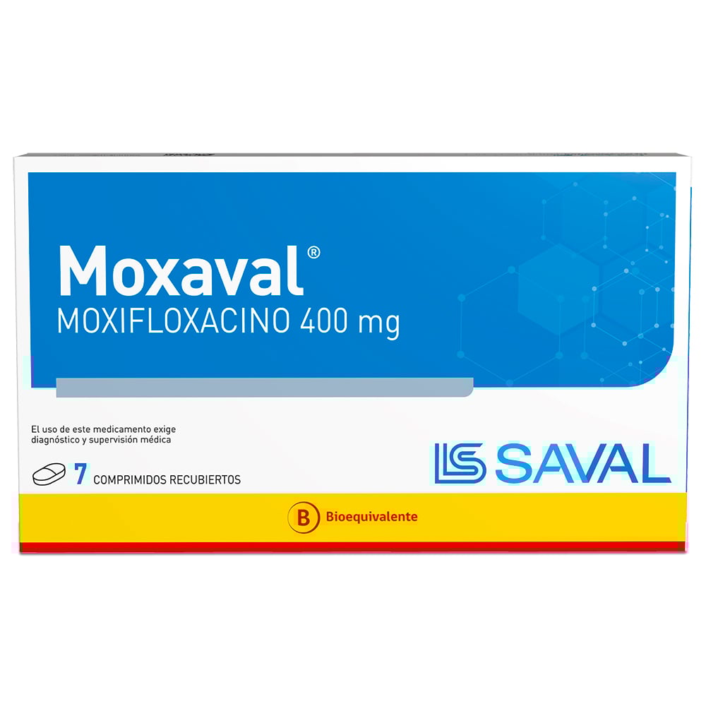 Moxaval Moxifloxacino 400 mg 7 Comprimidos Recubierto