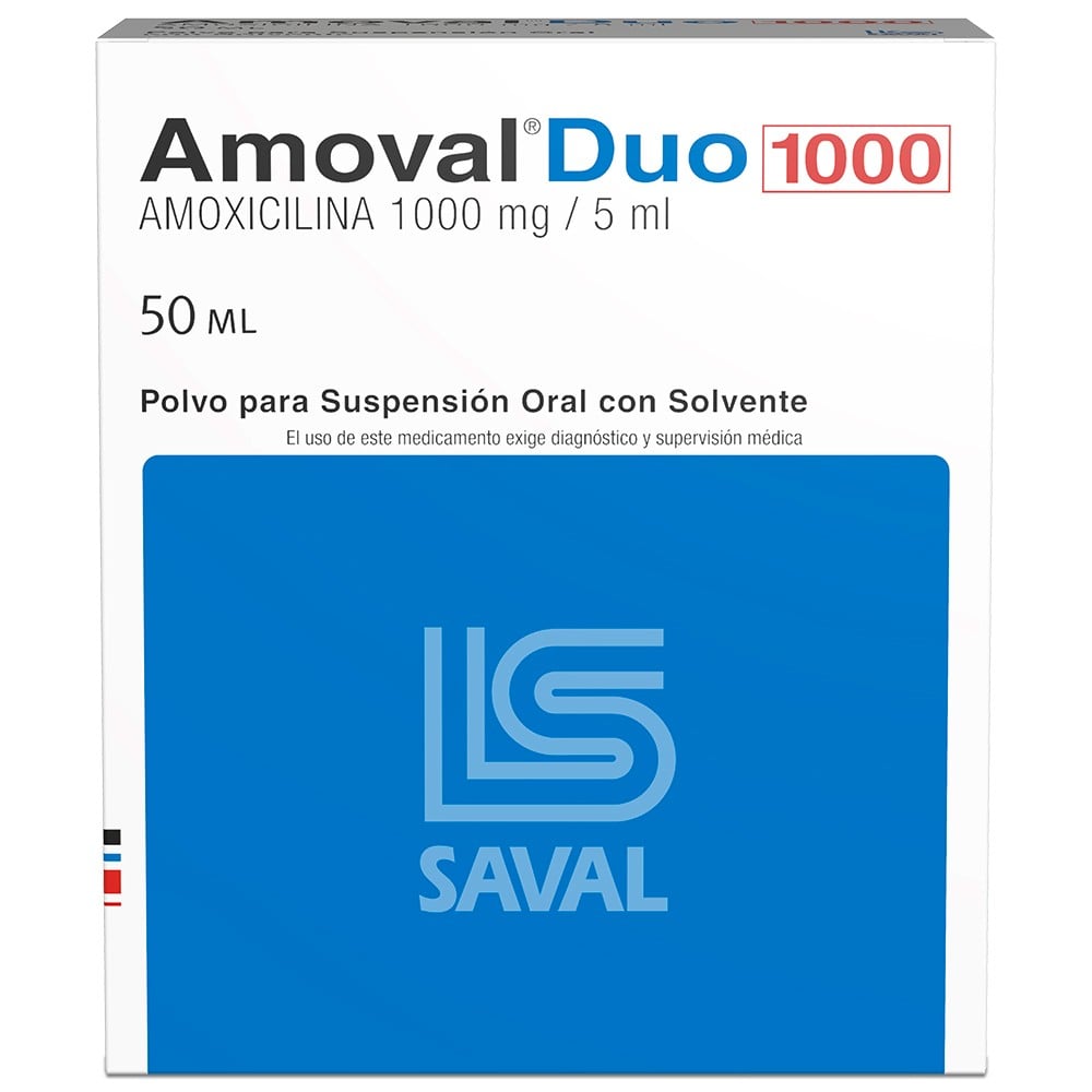 AMOXIL POLVO PARA SUSPENSIÓN ORAL 500 mg/5mL (amoxicilina)