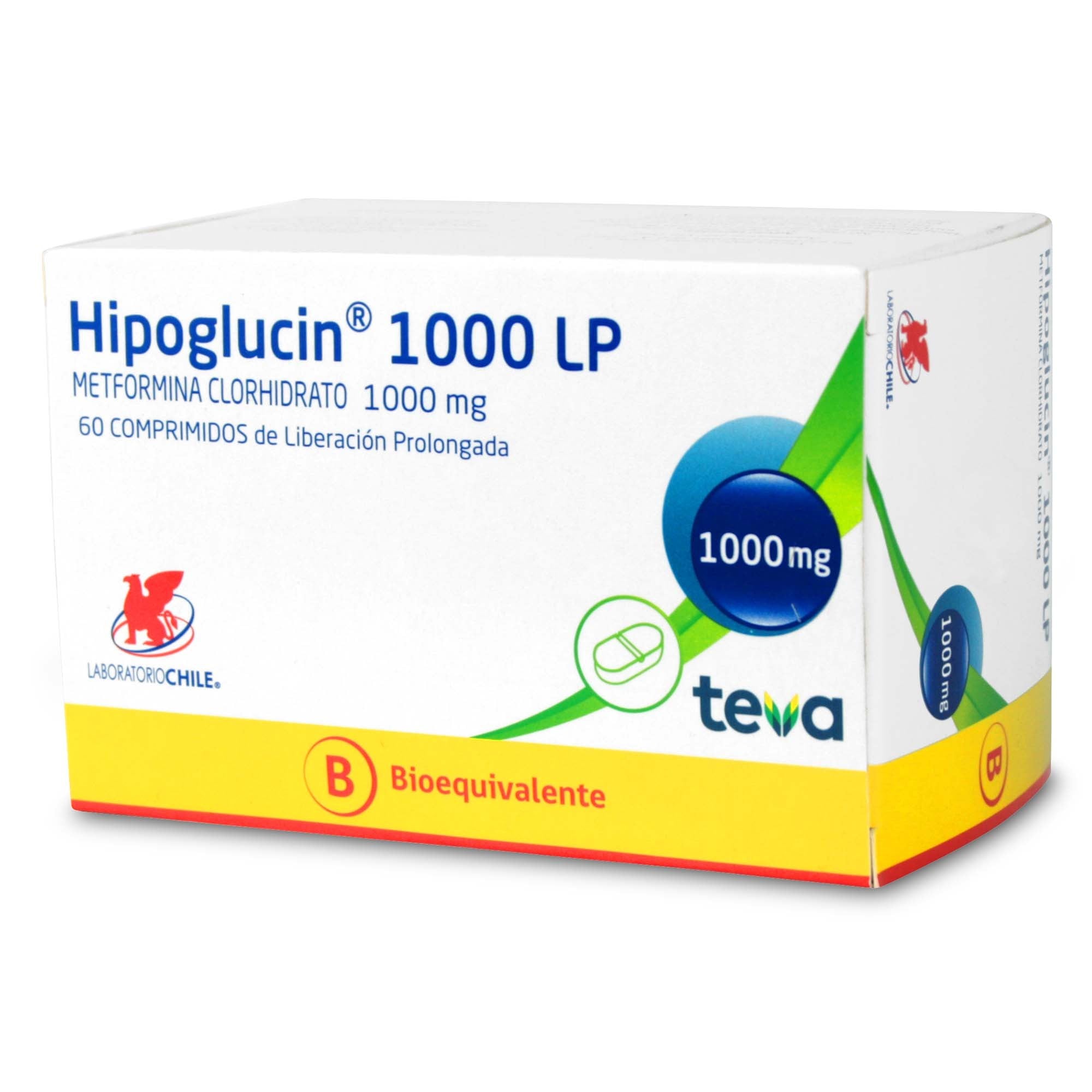 Hipoglucin 1000 Lp Metformina 1000 mg 60 Comprimidos