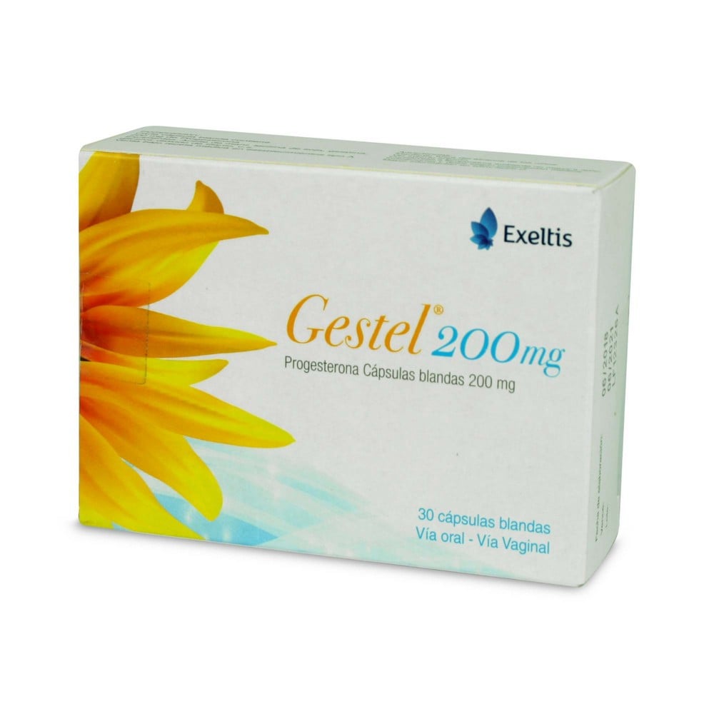 Gestel Progesterona 200 mg 30 Cápsulas Blandas