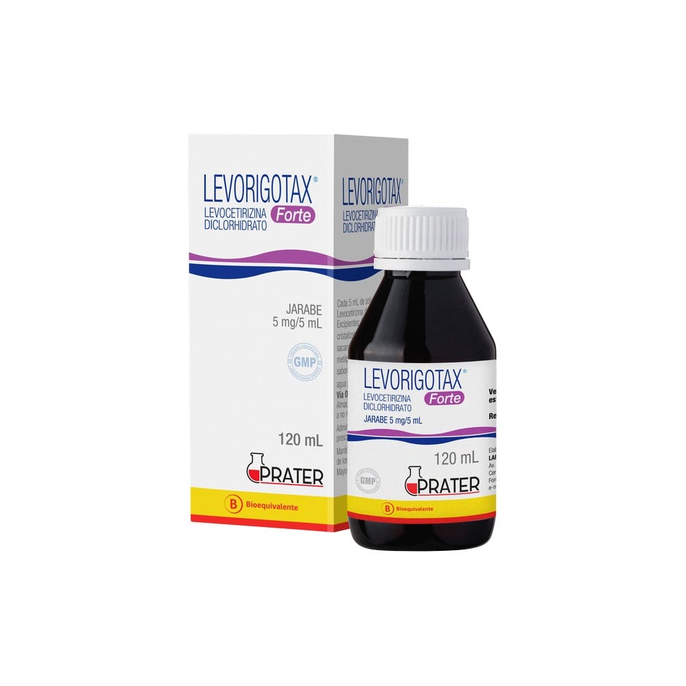 Levorigotax Forte Levocetirizina 5 mg/5mL Jarabe 120 mL