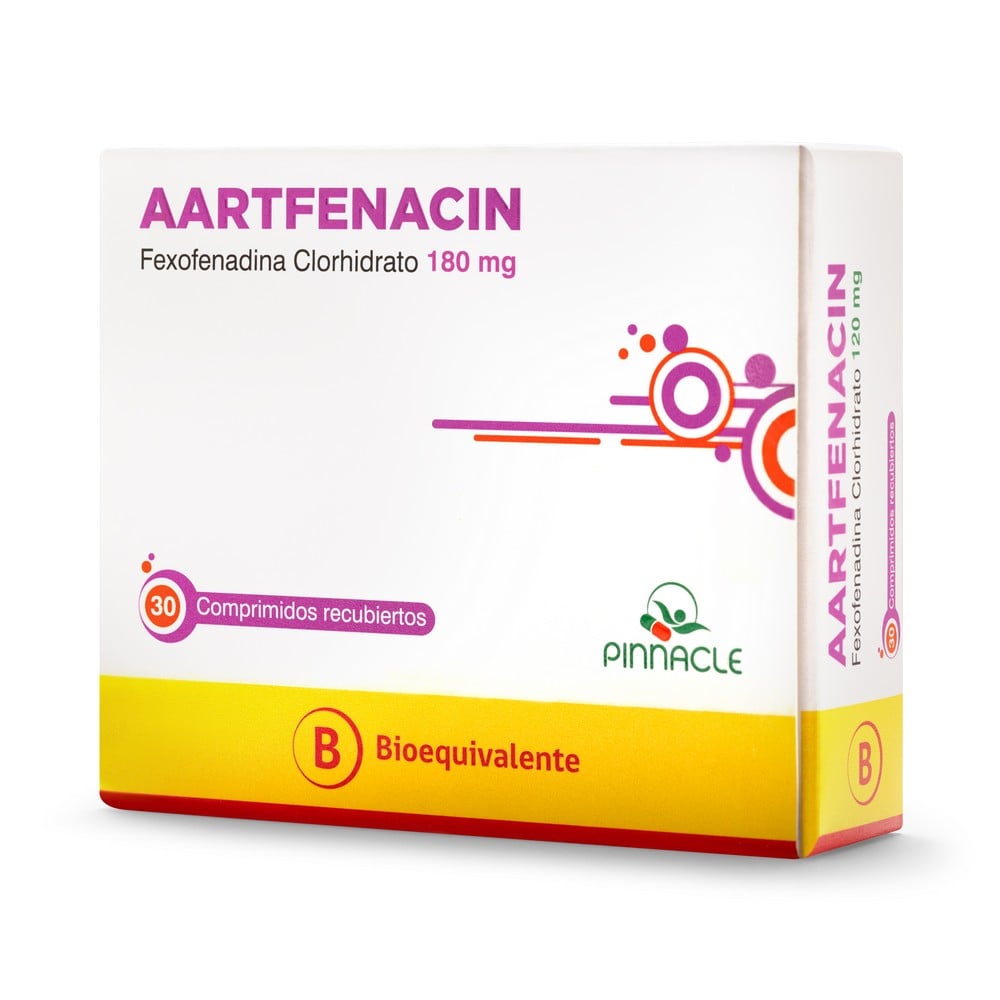 AARTFENACIN COMPRIMIDOS RECUBIERTOS 180 mg
