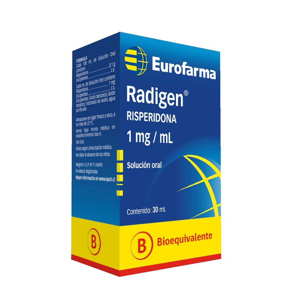 RADIGEN COMPRIMIDOS RECUBIERTOS 1 mg (RISPERIDONA)