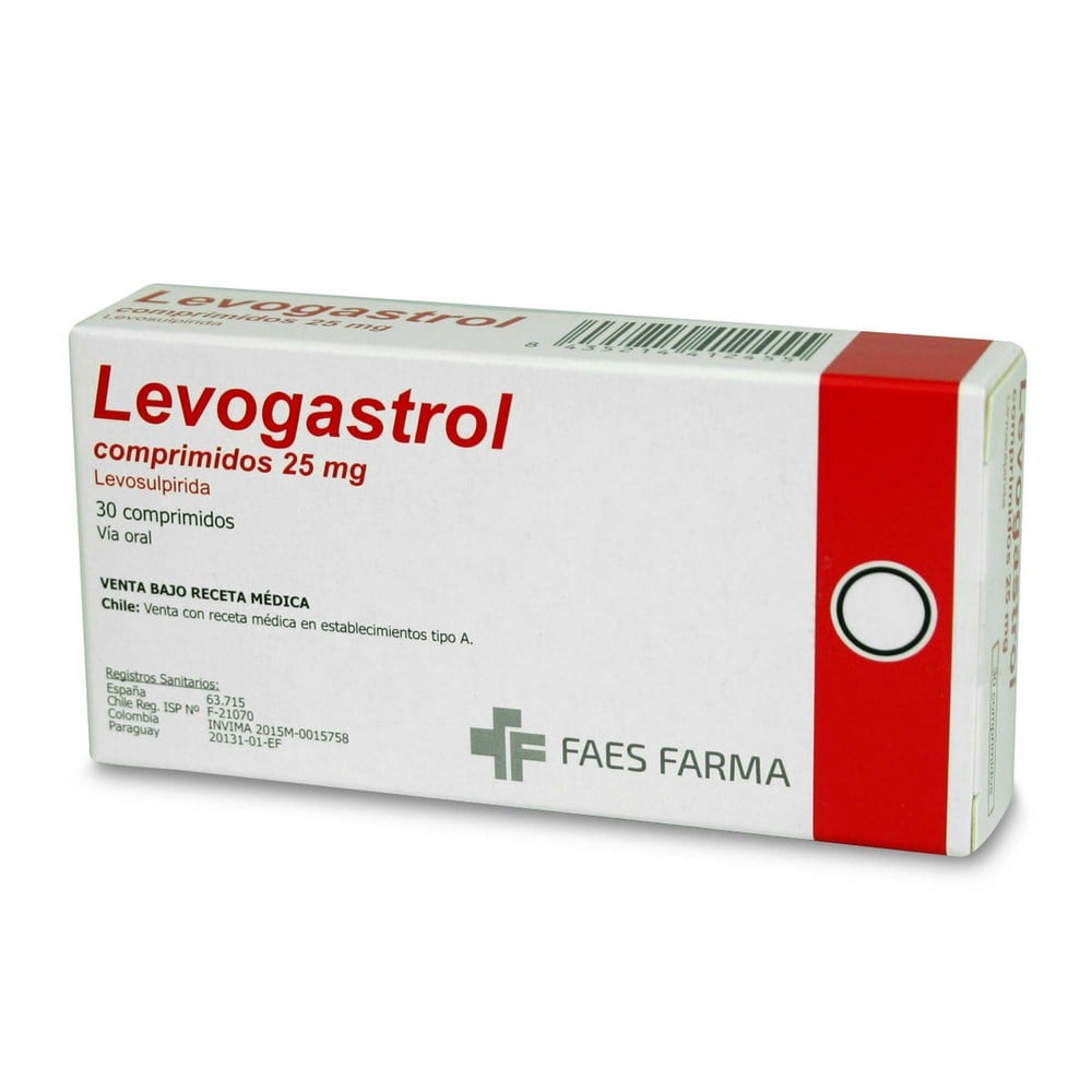 Levogastrol Levosulpirida 25 mg 30 Comprimidos