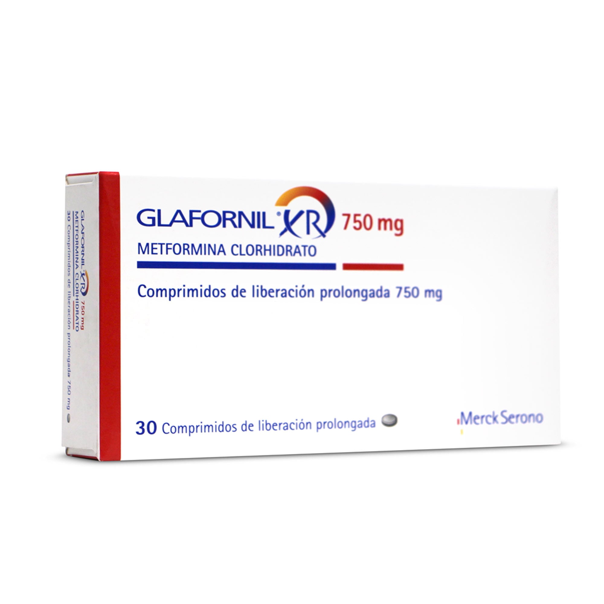 Glafornil XR Metformina 750 mg 30 Comprimidos Liberación Prolongada